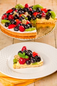 Pie with fruits