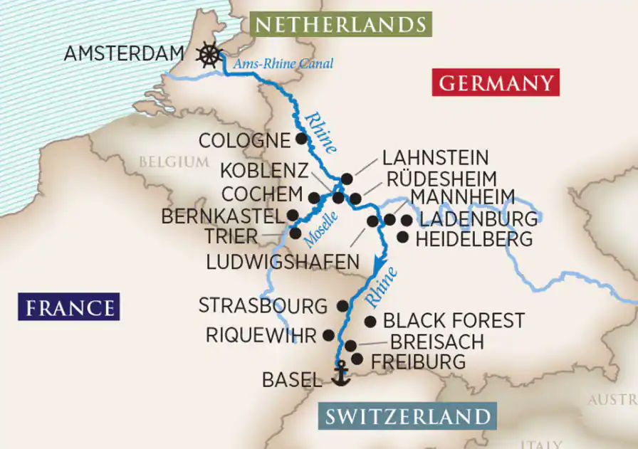 12 Day AmaWaterways River Cruise from Amsterdam to Basel 2026 - 