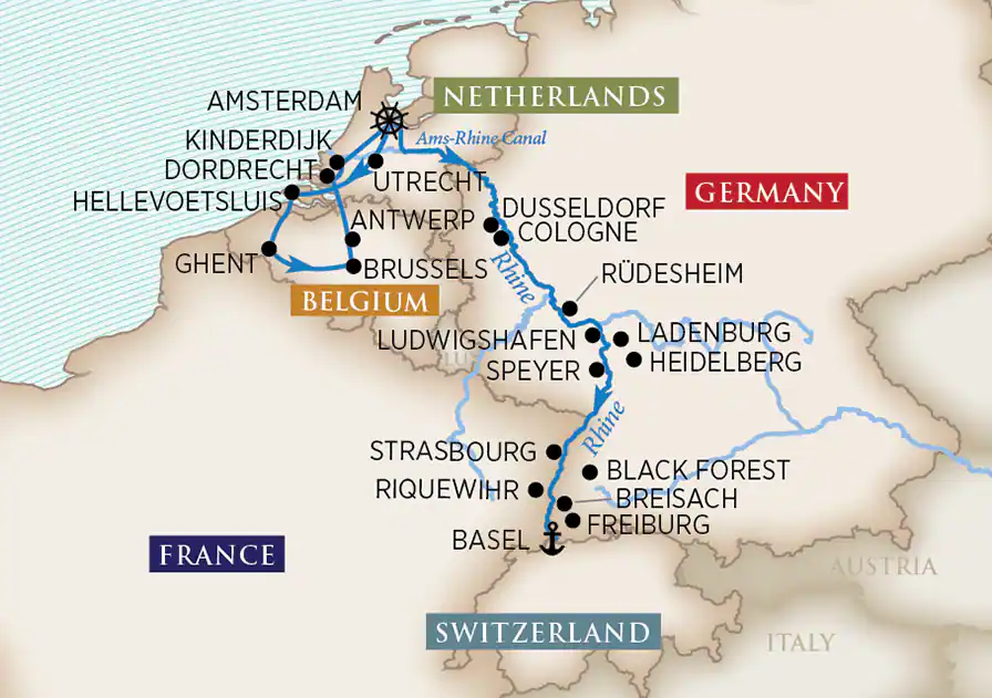 15 Day AmaWaterways River Cruise from Amsterdam to Basel 2026 - 