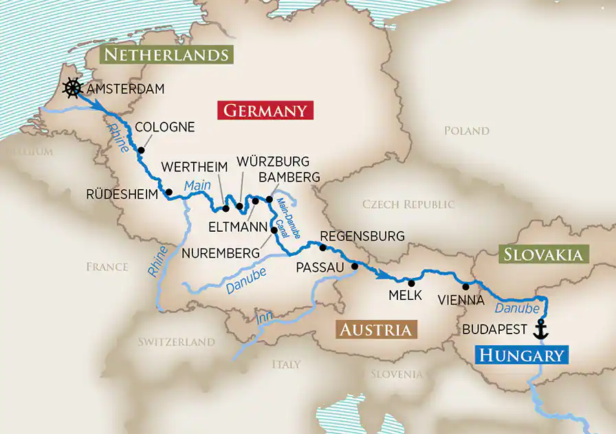 15 Day AmaWaterways River Cruise from Amsterdam to Budapest 2026 - 