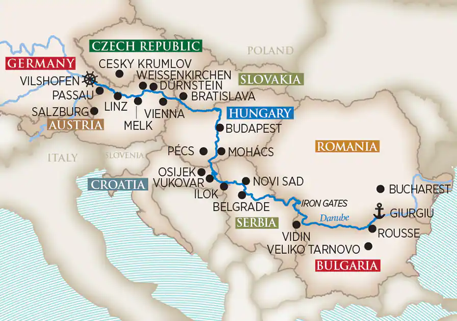 15 Day AmaWaterways River Cruise from Giurgiu to Vilshofen 2026 - 