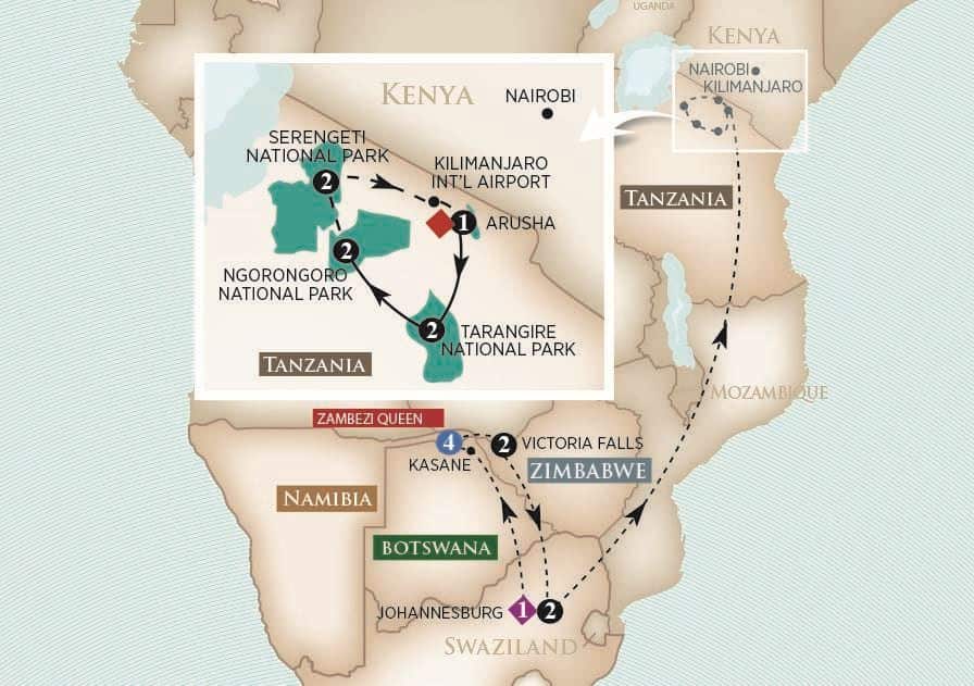 <span>17 Day AmaWaterways River Cruise from Johannesburg to Arusha 2024</span>