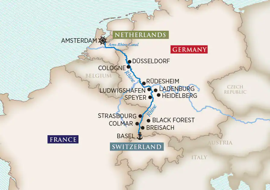 8 Day AmaWaterways River Cruise from Amsterdam to Basel 2026 - 