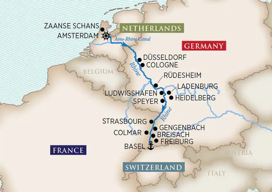 8 Day AmaWaterways River Cruise from Amsterdam to Basel 2026 - 