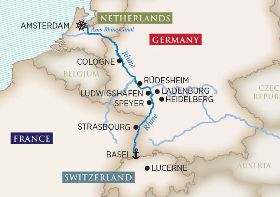 8 Day AmaWaterways River Cruise from Amsterdam to Basel 2026 - 