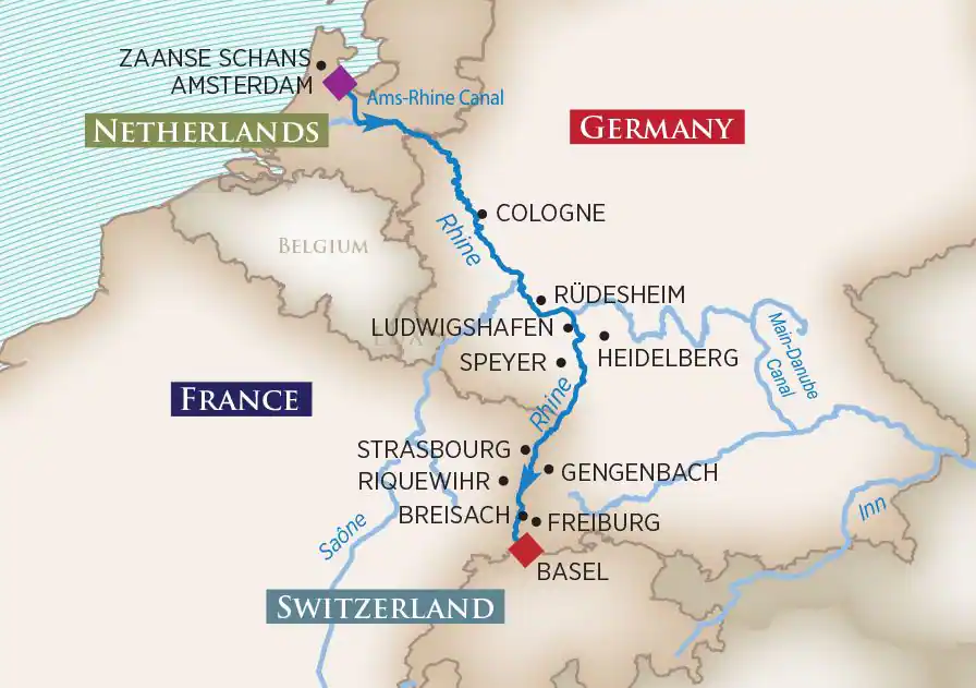<span>8 Day AmaWaterways River Cruise from Amsterdam to Basel 2023</span>