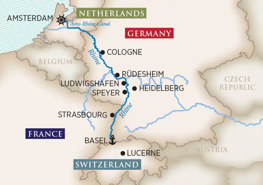 8 Day AmaWaterways River Cruise from Amsterdam to Basel 2024 - 