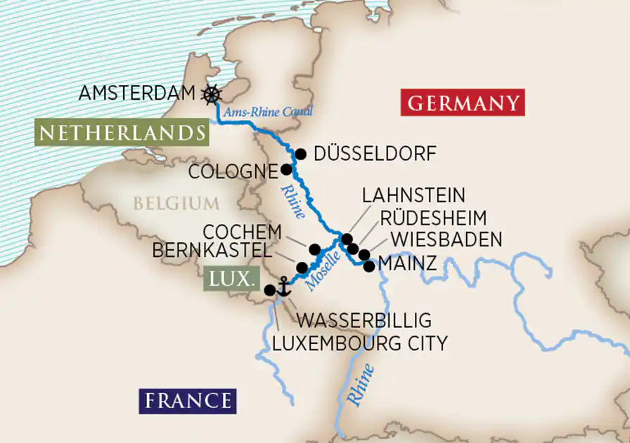 8 Day AmaWaterways River Cruise from Amsterdam to Luxembourg 2026 - 