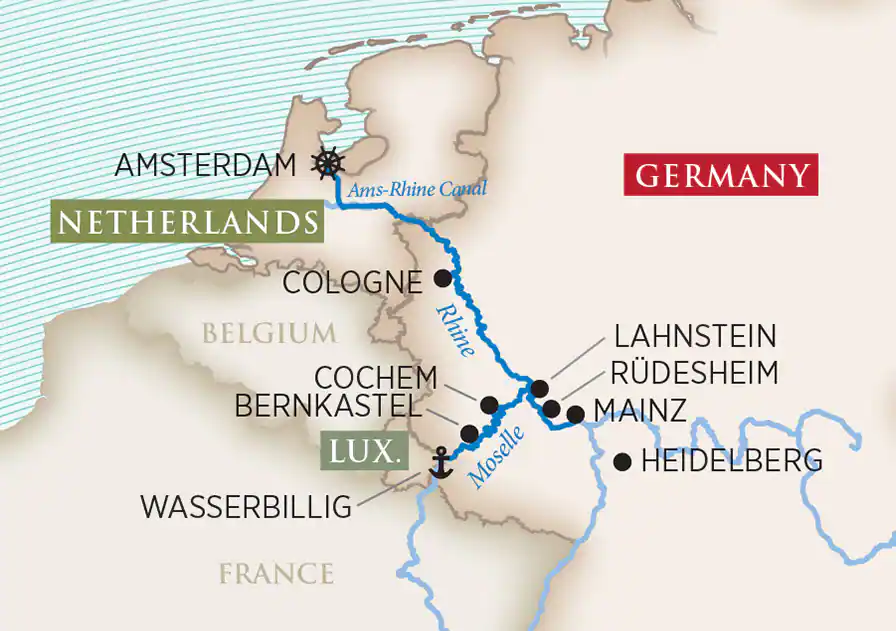 8 Day AmaWaterways River Cruise from Amsterdam to Luxembourg 2025 - 