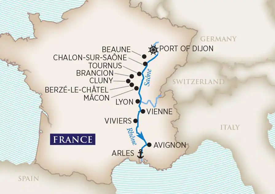 <span>8 Day AmaWaterways River Cruise from Arles to Port of Dijon 2024</span>