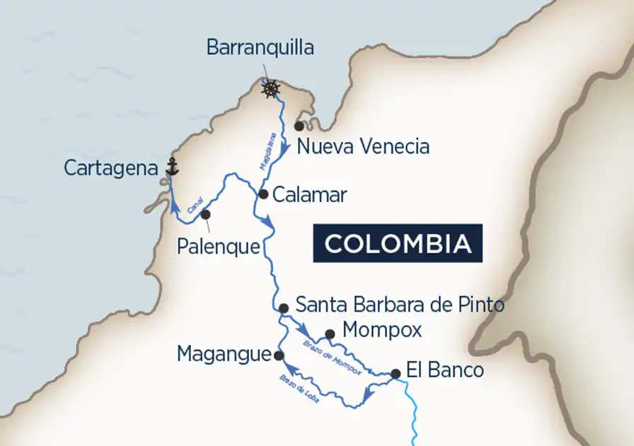 8 Day AmaWaterways River Cruise from Barranquilla to Cartagena 2026 - 