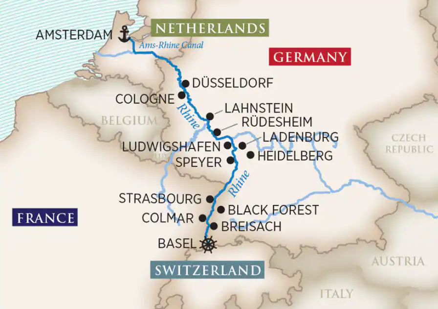 8 Day AmaWaterways River Cruise from Basel to Amsterdam 2026 - 