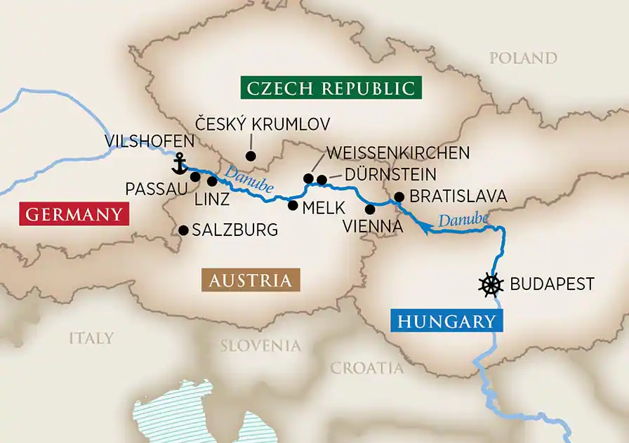 8 Day AmaWaterways River Cruise from Budapest to Vilshofen 2026 - 