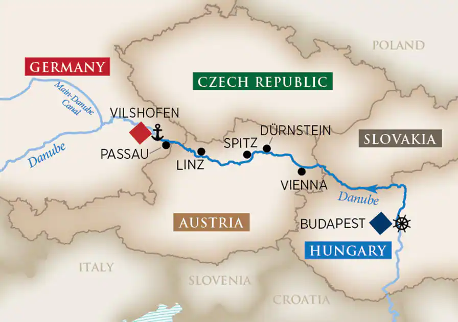 8 Day AmaWaterways River Cruise from Budapest to Vilshofen 2025 - 