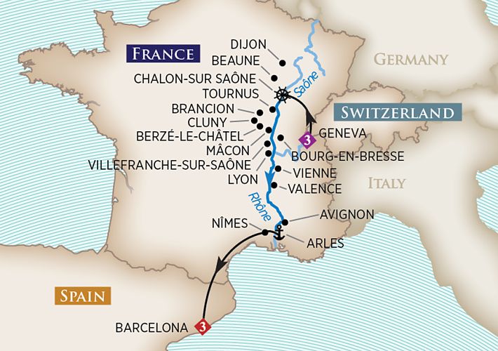 8 Day AmaWaterways River Cruise from Chalon-sur-Saône to Arles 2022