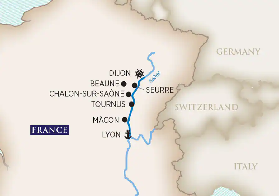 <span>8 Day AmaWaterways River Cruise from Lyon to Port of Dijon 2024</span>