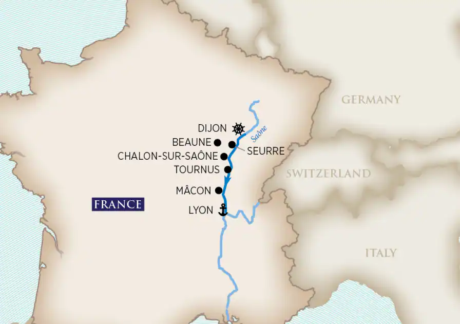 8 Day AmaWaterways River Cruise from Lyon to Port of Dijon 2026 - 