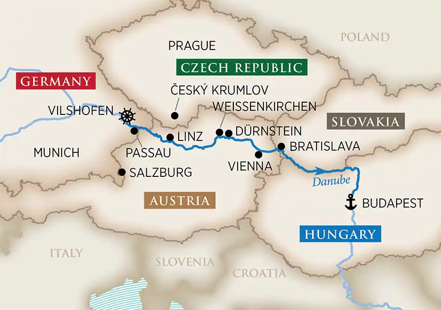 8 Day AmaWaterways River Cruise from Vilshofen to Budapest 2026 - 