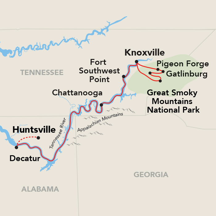 11 Day American Cruise Lines River Cruise from Knoxville to Louisville 2028 - 