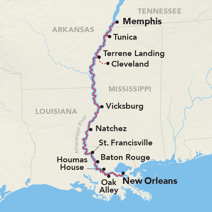 11 Day American Cruise Lines River Cruise from Memphis to New Orleans 2027 - 