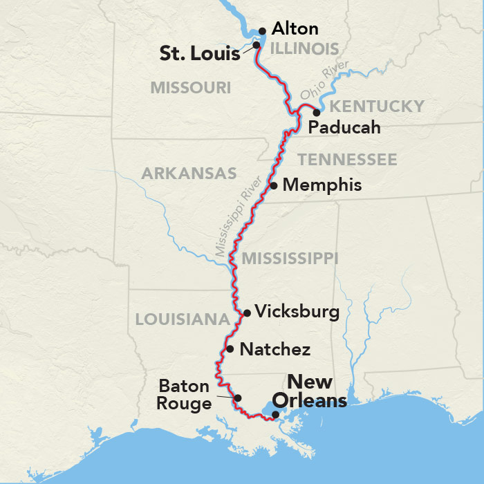 11 Day American Cruise Lines River Cruise from New Orleans to Louisville 2026 - 