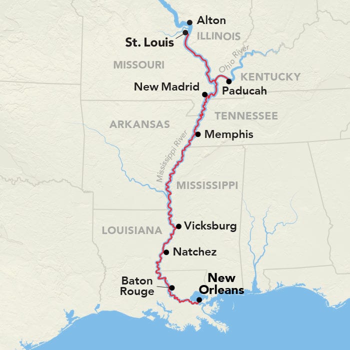 <span>11 Day American Cruise Lines River Cruise from New Orleans to St. Louis 2025</span>