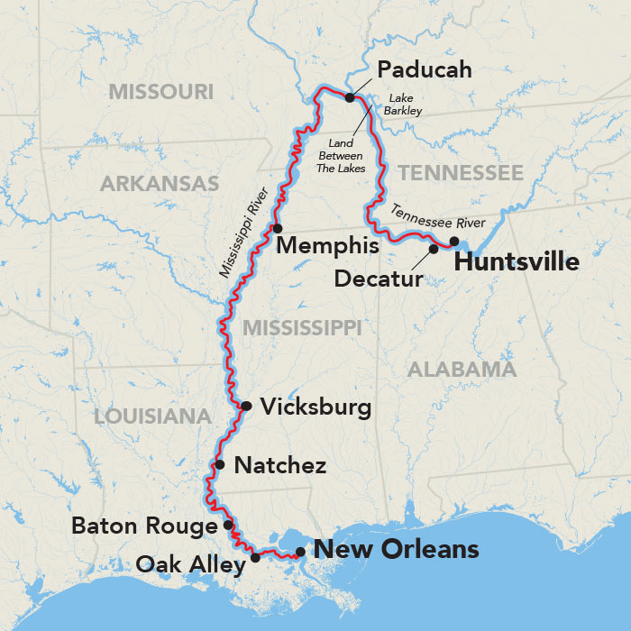 14 Day American Cruise Lines River Cruise from Louisville to New Orleans 2028 - 
