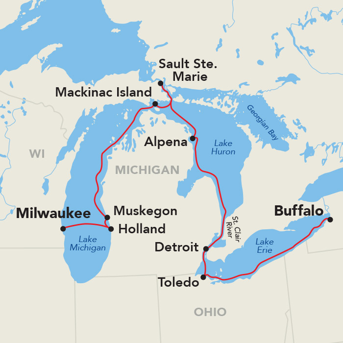 14 Day American Cruise Lines River Cruise from Milwaukee to Buffalo 2029 - 