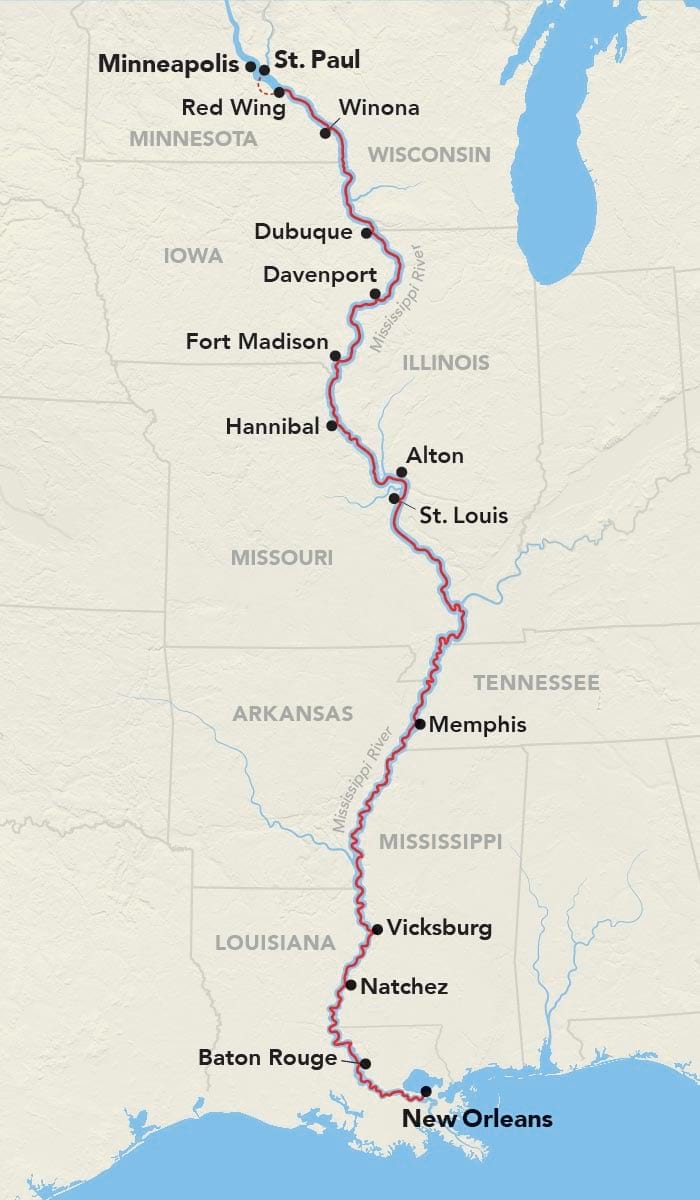 <span>15 Day American Cruise Lines River Cruise from St. Paul to New Orleans 2025</span>