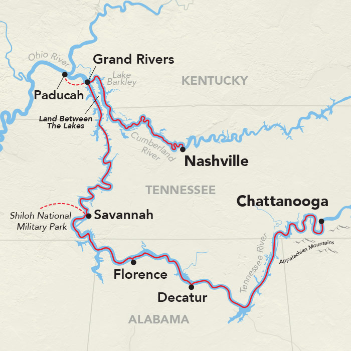 8 Day American Cruise Lines River Cruise from Chattanooga to Nashville 2027 - 