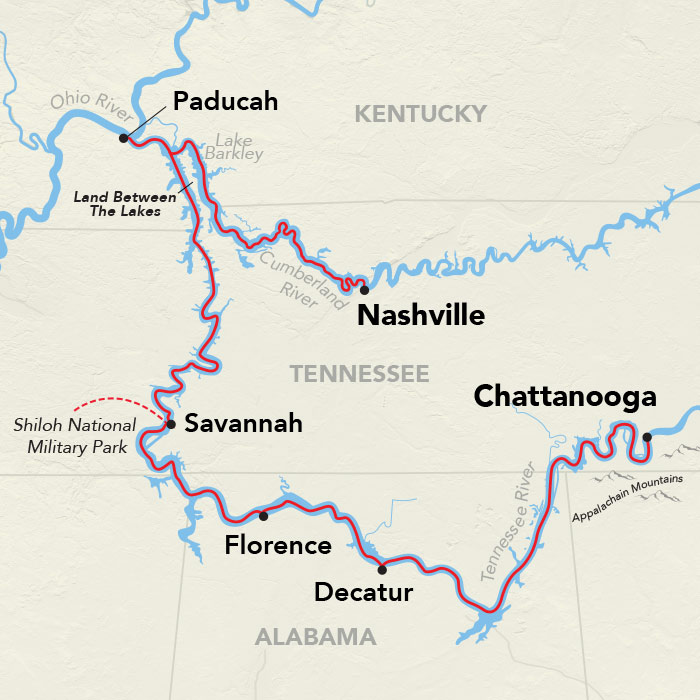 8 Day American Cruise Lines River Cruise from Chattanooga to Nashville 2025 - 