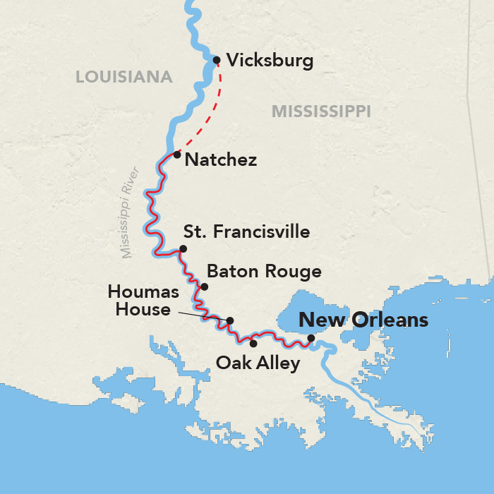 8 Day American Cruise Lines River Cruise from New Orleans to New