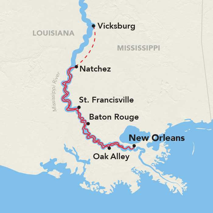8 Day American Cruise Lines River Cruise from New Orleans to New Orleans 2029 - 