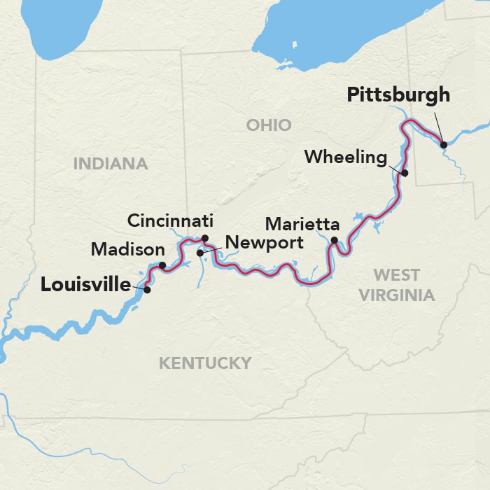 9 Day American Cruise Lines River Cruise from Louisville to Pittsburgh 2028 - 