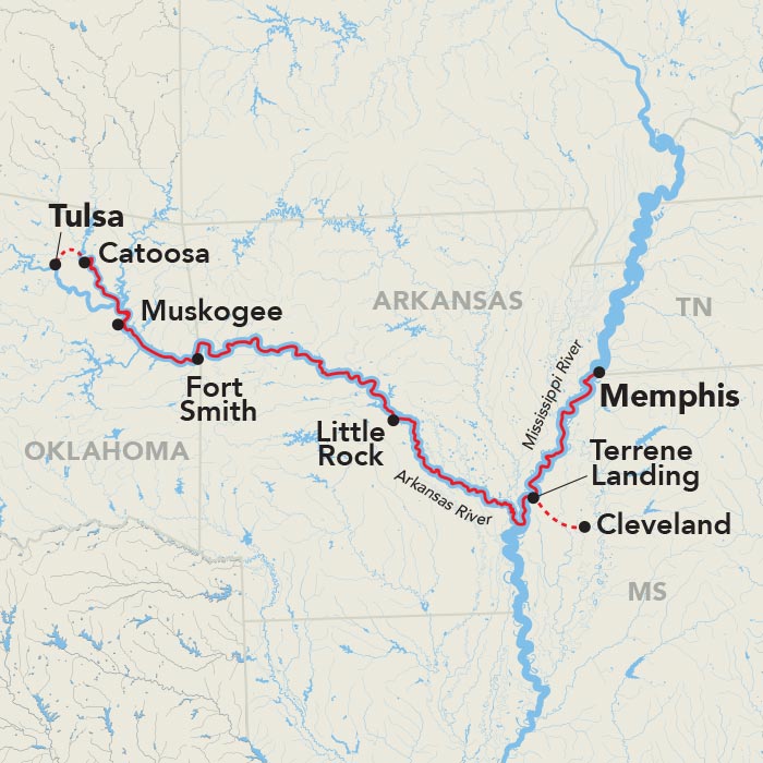 9 Day American Cruise Lines River Cruise from Tulsa to Memphis 2029 - 