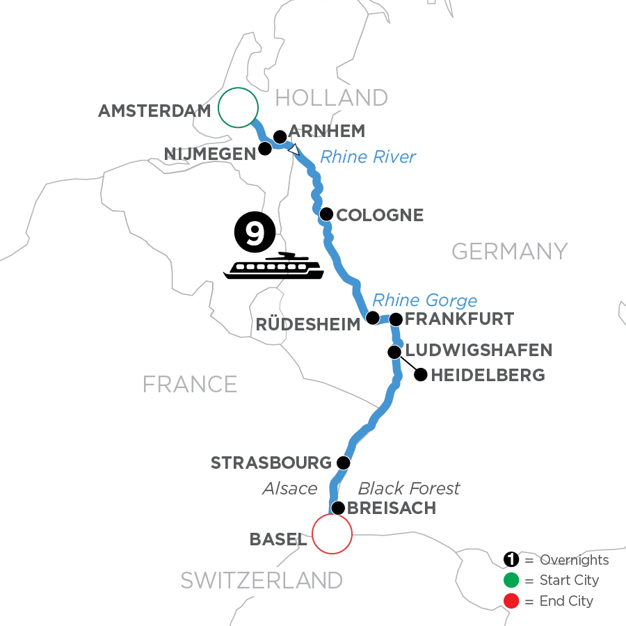 10 Day Avalon Waterways River Cruise from Amsterdam to Basel 2027 - WDZ