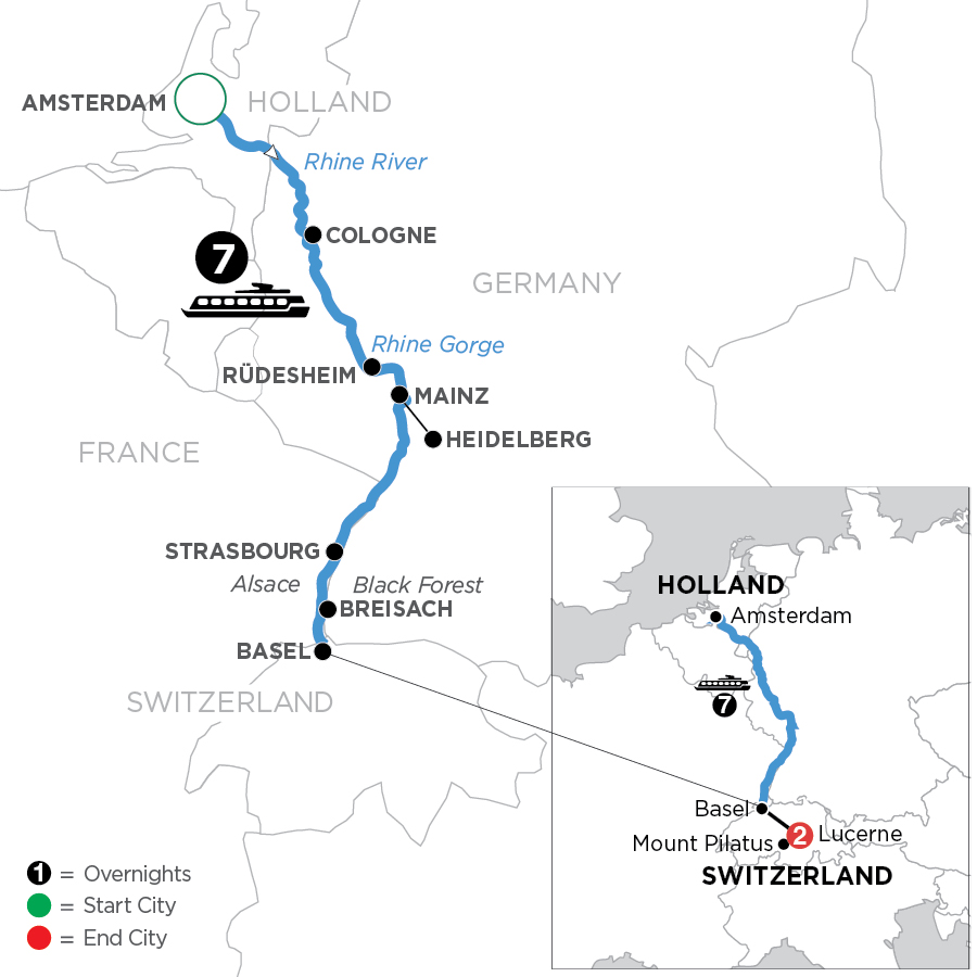 <span>10 Day Avalon Waterways River Cruise from Amsterdam to Lucerne 2025</span><span>(WAZ2)</span>