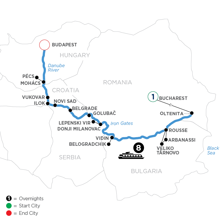 10 Day Avalon Waterways River Cruise from Bucharest to Budapest 2025 - WOBB