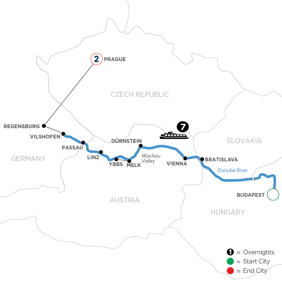 10 Day Avalon Waterways River Cruise from Budapest to Prague 2024 - WBDE