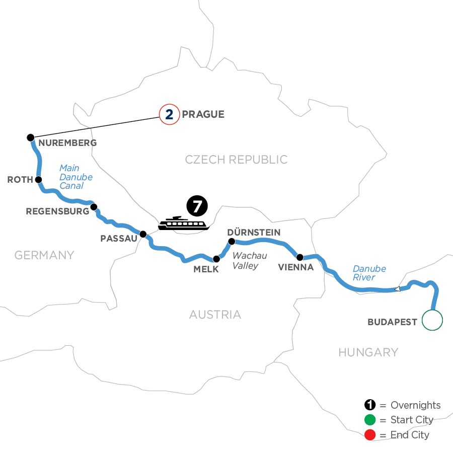 10 Day Avalon Waterways River Cruise from Budapest to Prague 2024 - WBNE