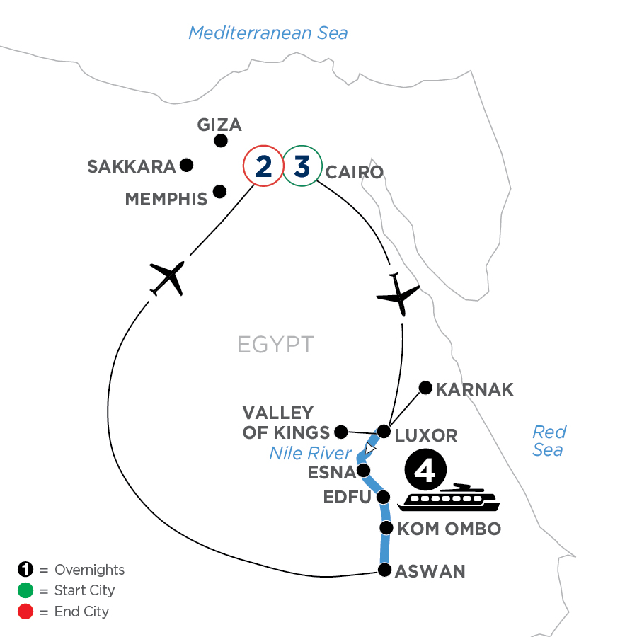 10 Day Avalon Waterways River Cruise from Cairo to Cairo 2024 - WUAY