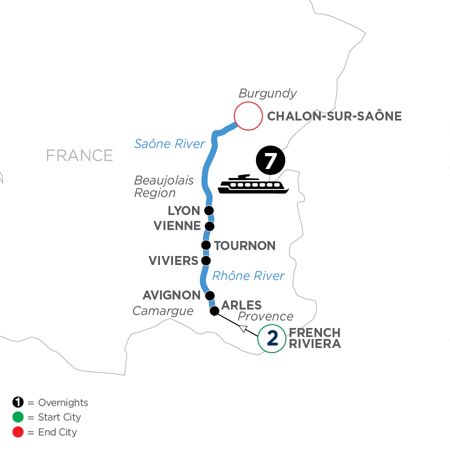 10 Day Avalon Waterways River Cruise from French Riviera to Chalon-sur-Saône 2026 - WLJQ