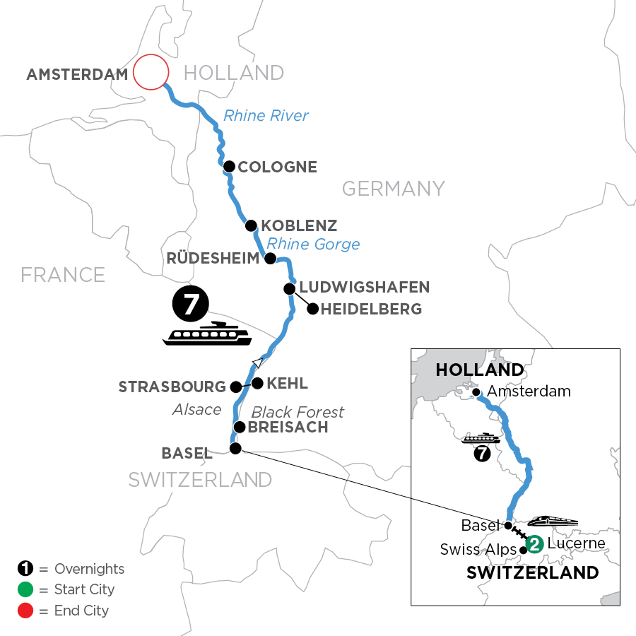 10 Day Avalon Waterways River Cruise from Lucerne to Amsterdam 2027 - WZA3