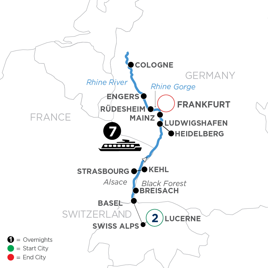10 Day Avalon Waterways River Cruise from Lucerne to Frankfurt 2027 - WZE1