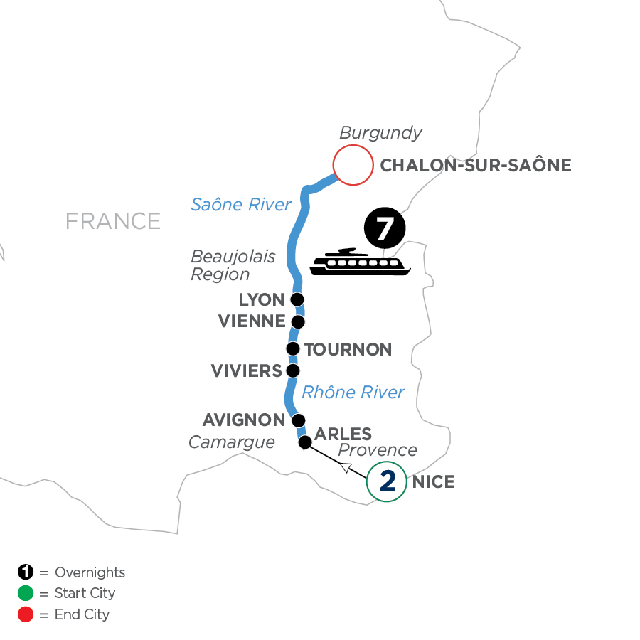 10 Day Avalon Waterways River Cruise from Nice to Chalon-sur-Saône 2024 - WLJQ