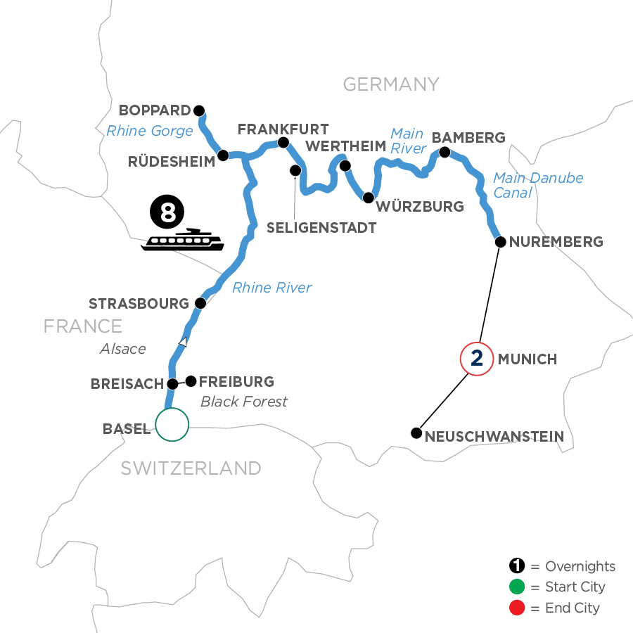 11 Day Avalon Waterways River Cruise from Basel to Munich 2026 - WZNE