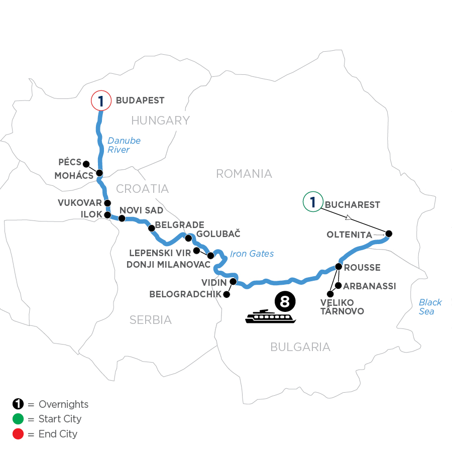 11 Day Avalon Waterways River Cruise from Bucharest to Budapest 2025 - WOBE