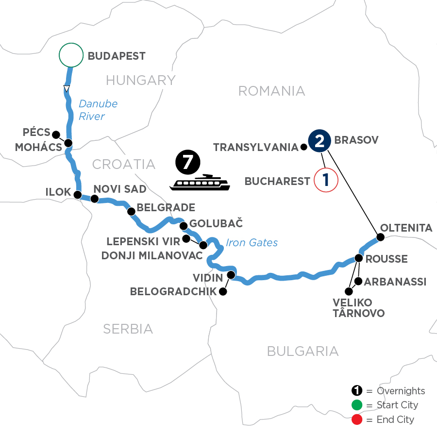 11 Day Avalon Waterways River Cruise from Budapest to Bucharest 2024 - WBOE