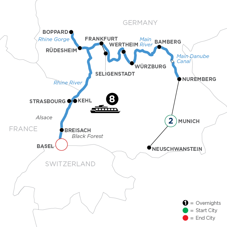 11 Day Avalon Waterways River Cruise from Munich to Basel 2027 - WNZQ