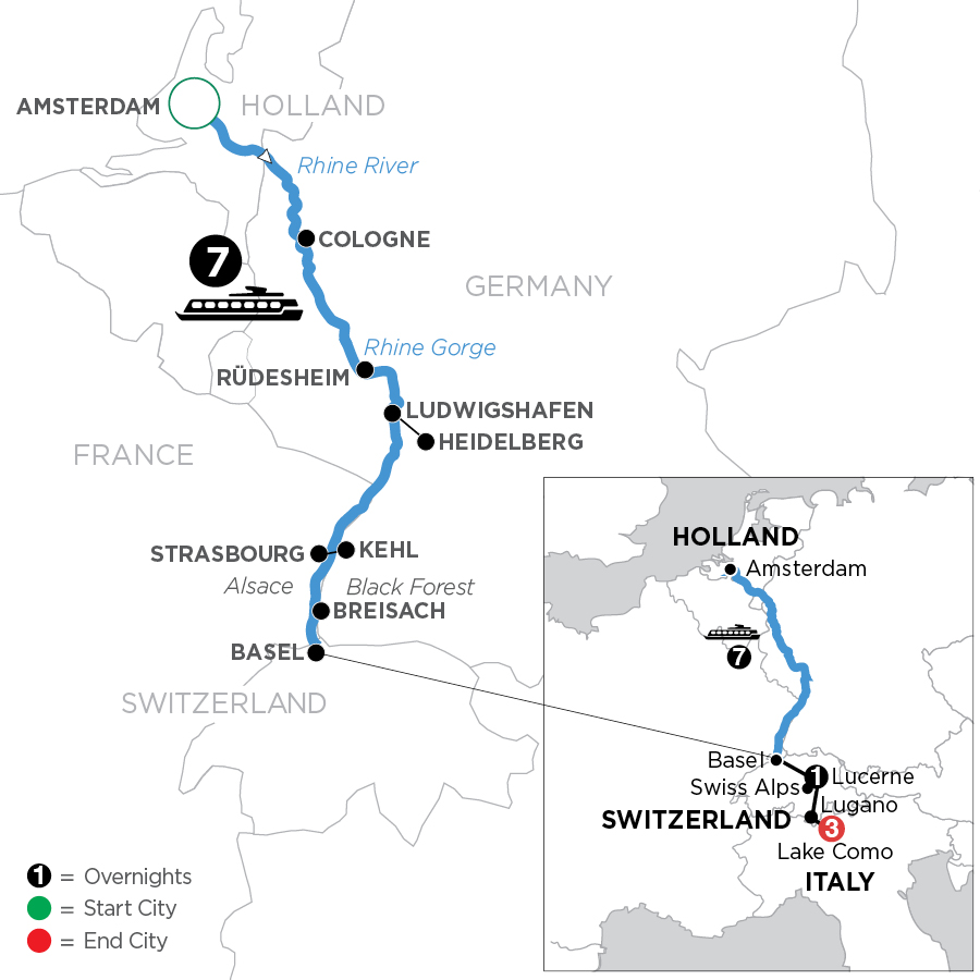 12 Day Avalon Waterways River Cruise from Amsterdam to Lake Como 2027 - WAZ1